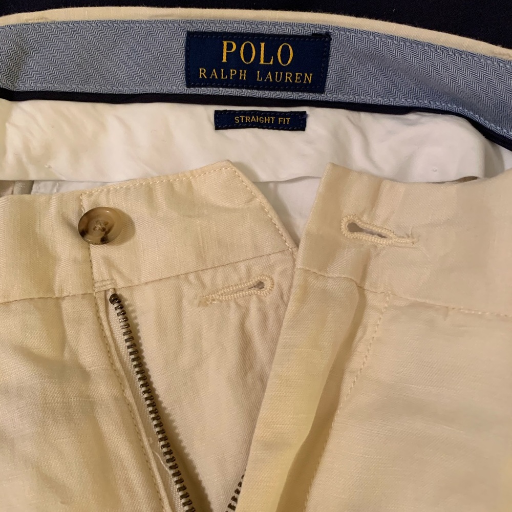 Polo Cream Linen Pants - Picture 4 of 6